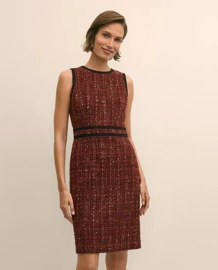 Boucle Tipped Sheath Dress