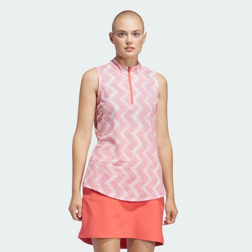 Ultimate365 Ottoman Printed Sleeveless Polo Shirt