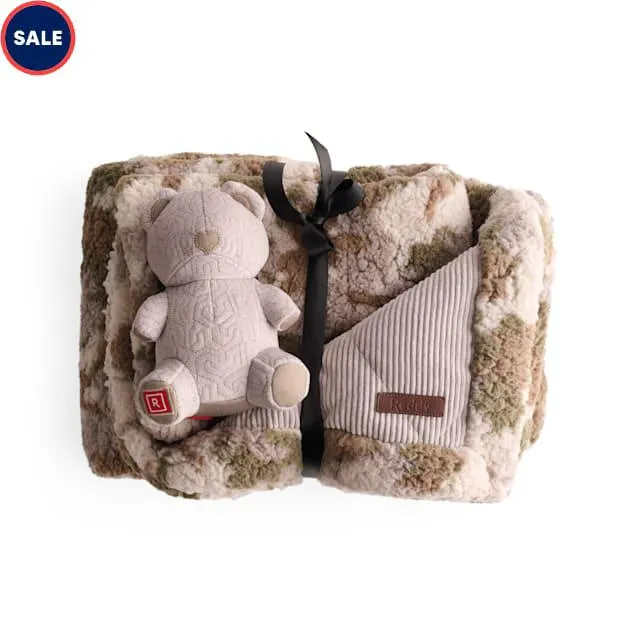 Reddy Tan Blanket Teddy Dog Toy Set