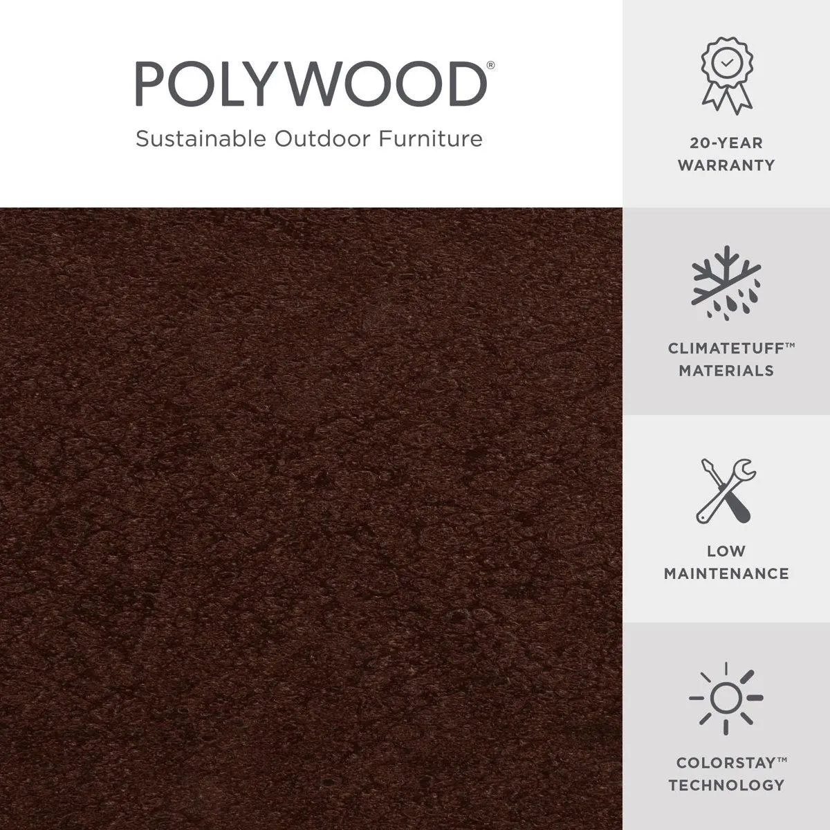 POLYWOOD Traditional Garden Patio Bar Stool