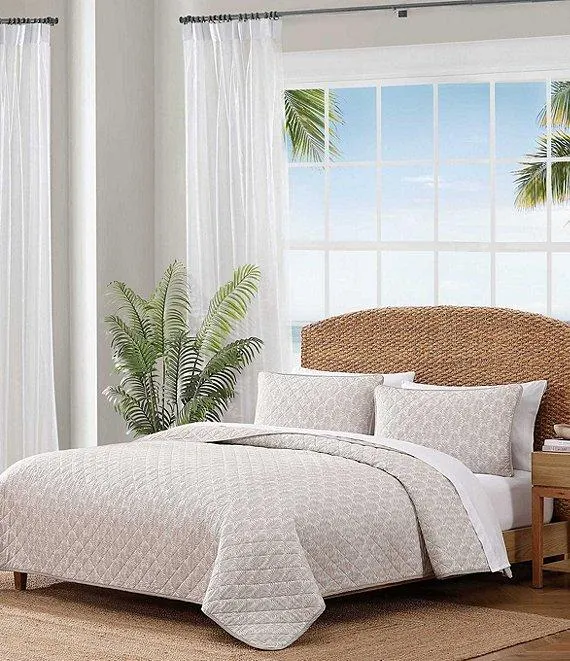 Fronds Cotton Reversible Quilt Mini Set