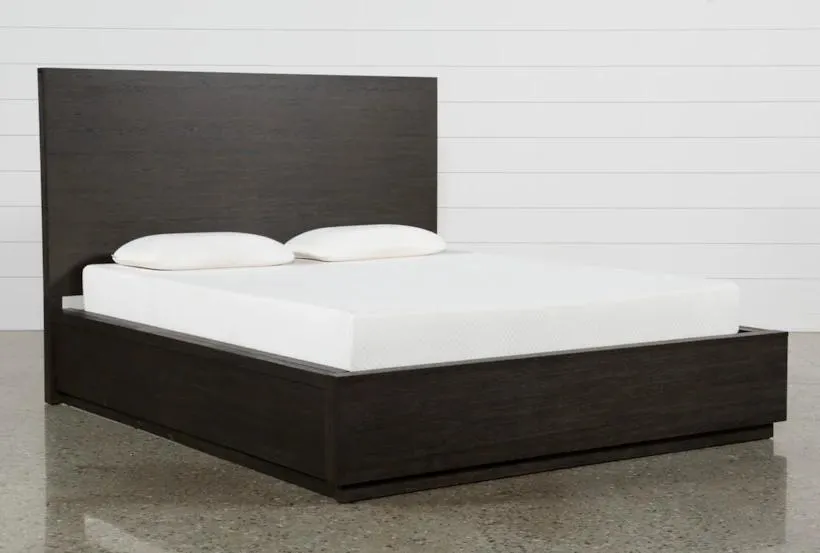 Pierce Espresso Black Queen Wood Platform Bed | Adjustable Base Compatible