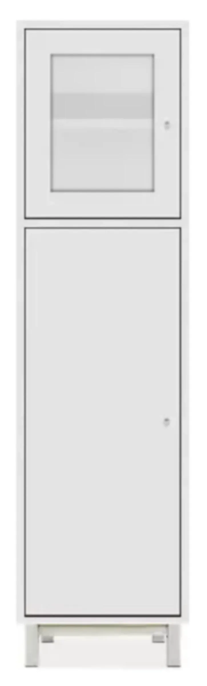 Copenhagen 20w 16d 75h Cabinet in White with Stainless Steel