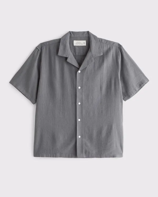 Camp Collar Summer Linen-Blend Shirt