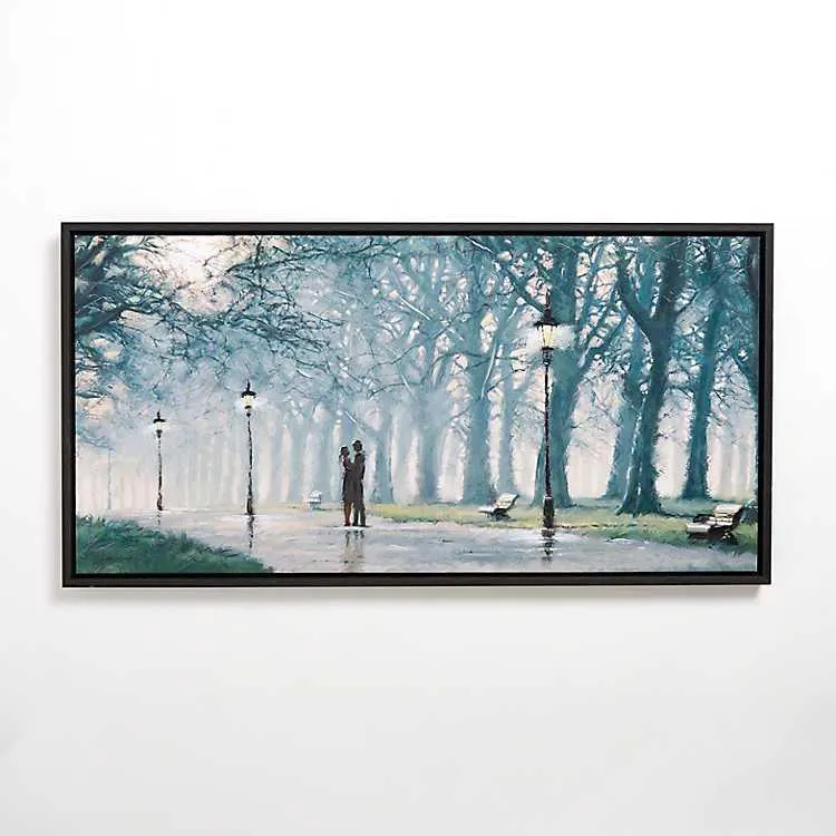 Stroll in Love Framed Canvas Art Print