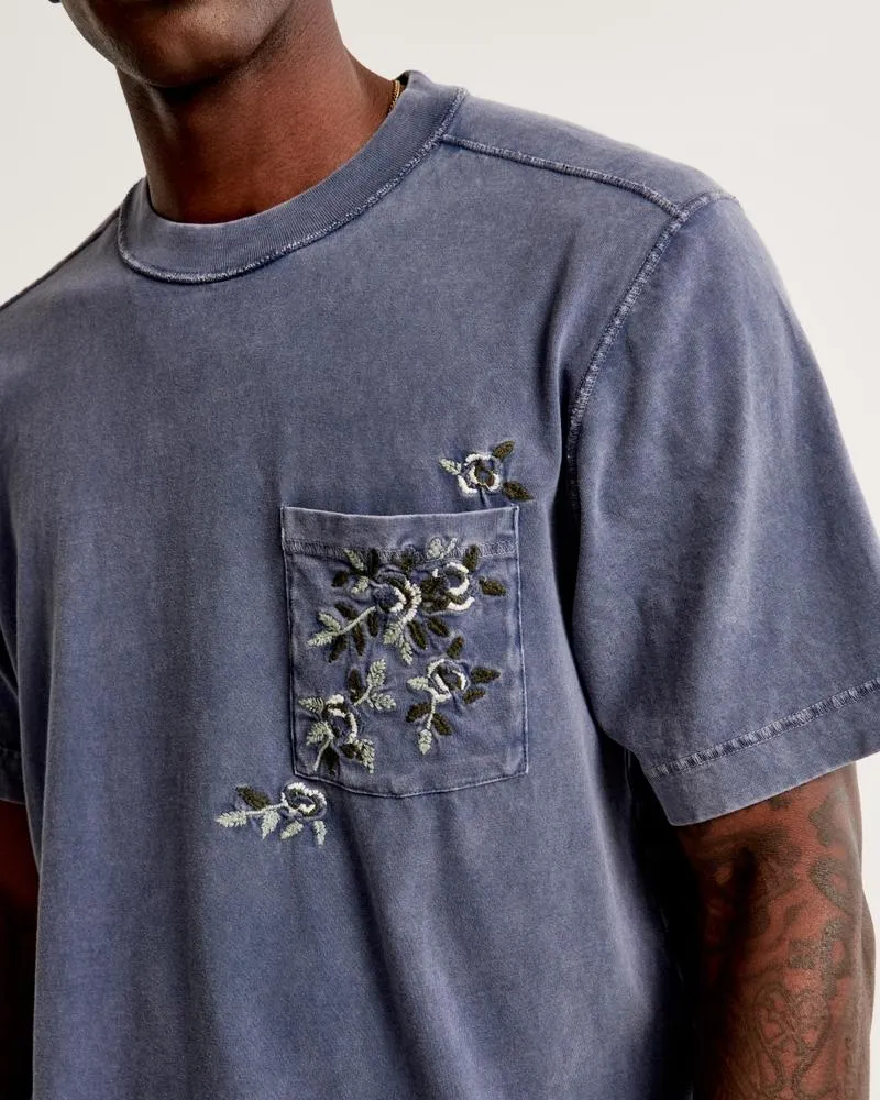 Embroidered Vintage-Inspired Tee