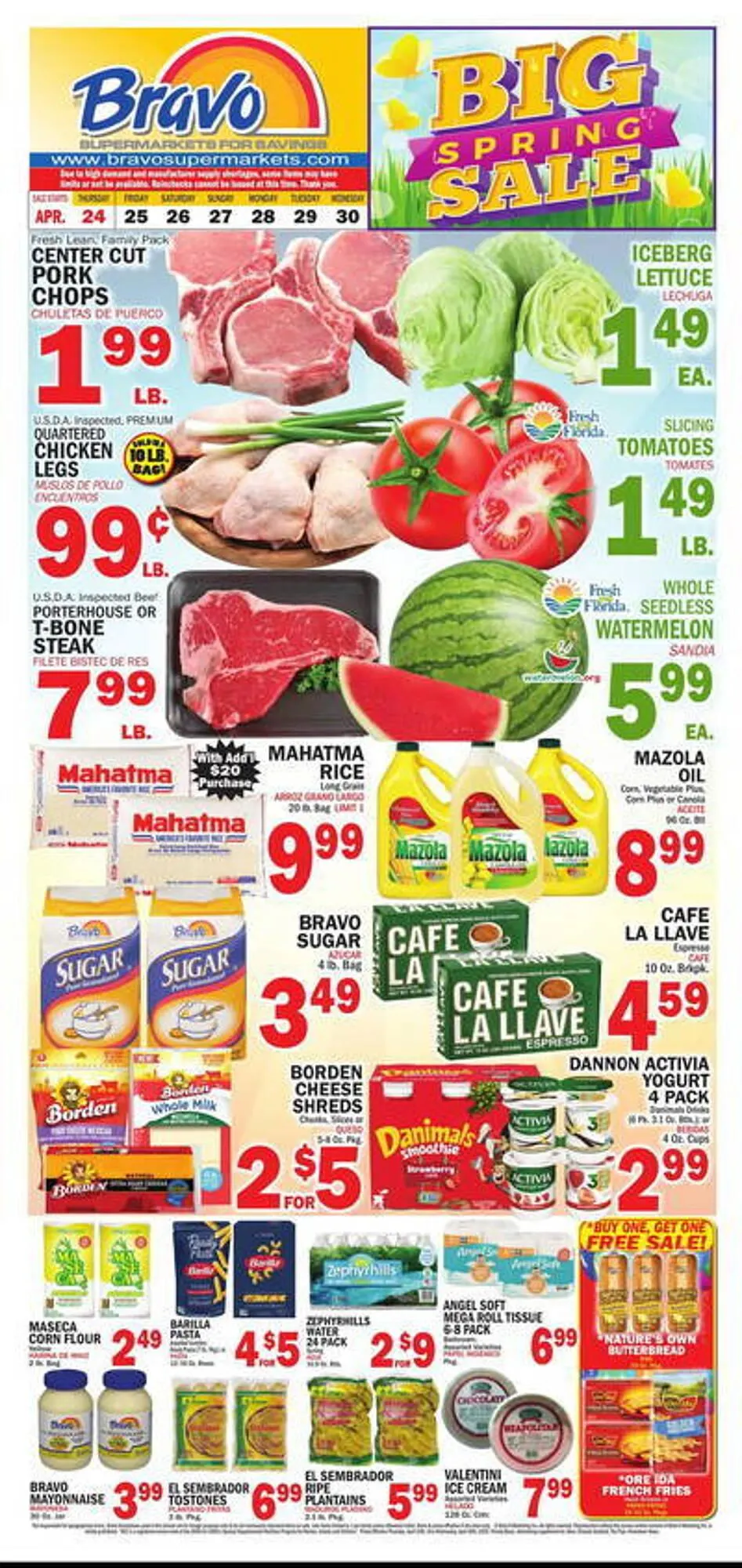 Weekly ad Bravo Supermarkets Weekly Ad from April 24 to April 30 2025 - Page 1