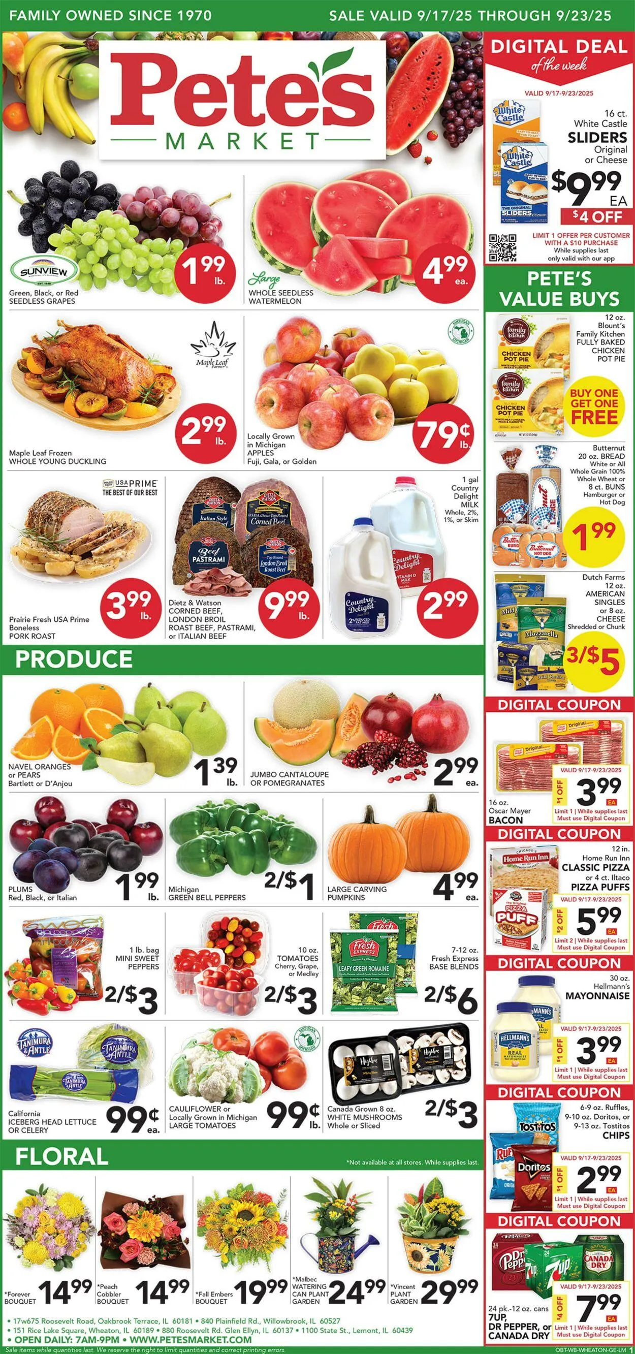 Weekly ad Pete's Fresh Market Current weekly ad from September 17 to September 23 2025 - Page 1