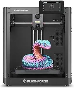 FLASHFORGE Adventurer 5M 3D Printer with Fully Auto Leveling, Max 600mm/s High Speed Printing, 280°C Direct Extruder with 3S Detachable Nozzle, CoreXY All Metal Structure, Print Size 220x220x220mm