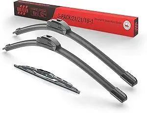 BERG REGEN 21"+21" Windshield Wiper Blades with 10" Rear Automotive Replacement Set for Jeep Patriot 2007 2008 2009 2010 2011 2012 2013 2014 2015 2016 2017 – Genuine OEM Quality (Set of 3)