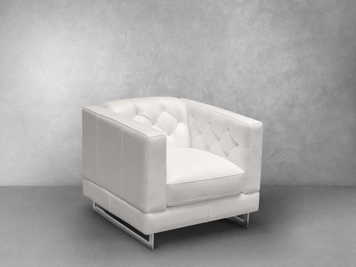 Margaret Leather Chair - White