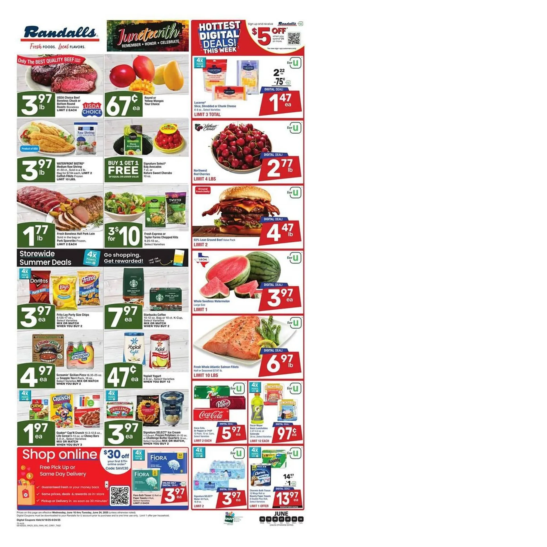 Weekly ad Randalls Weekly Ad from June 18 to June 24 2025 - Page 1