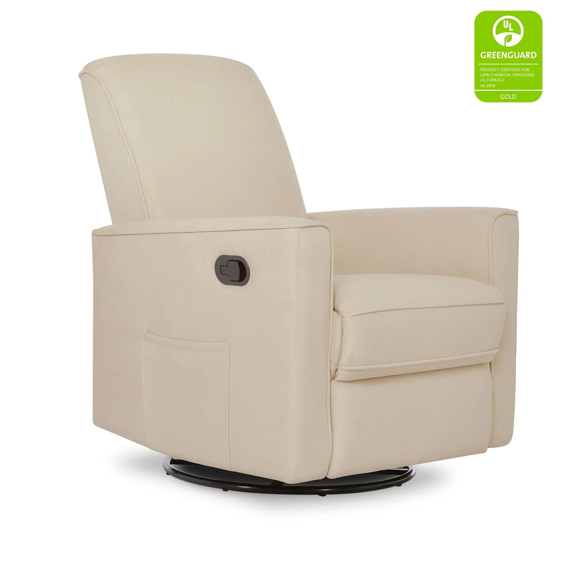 Evolur Raleigh Upholstered Plush Seating Glider Swivel
