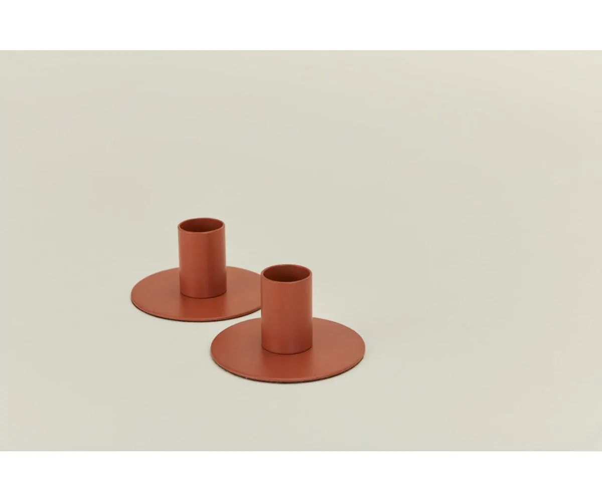 Essential 1.5'' H Stainless Steel Tabletop Candlestick (Set of 2)