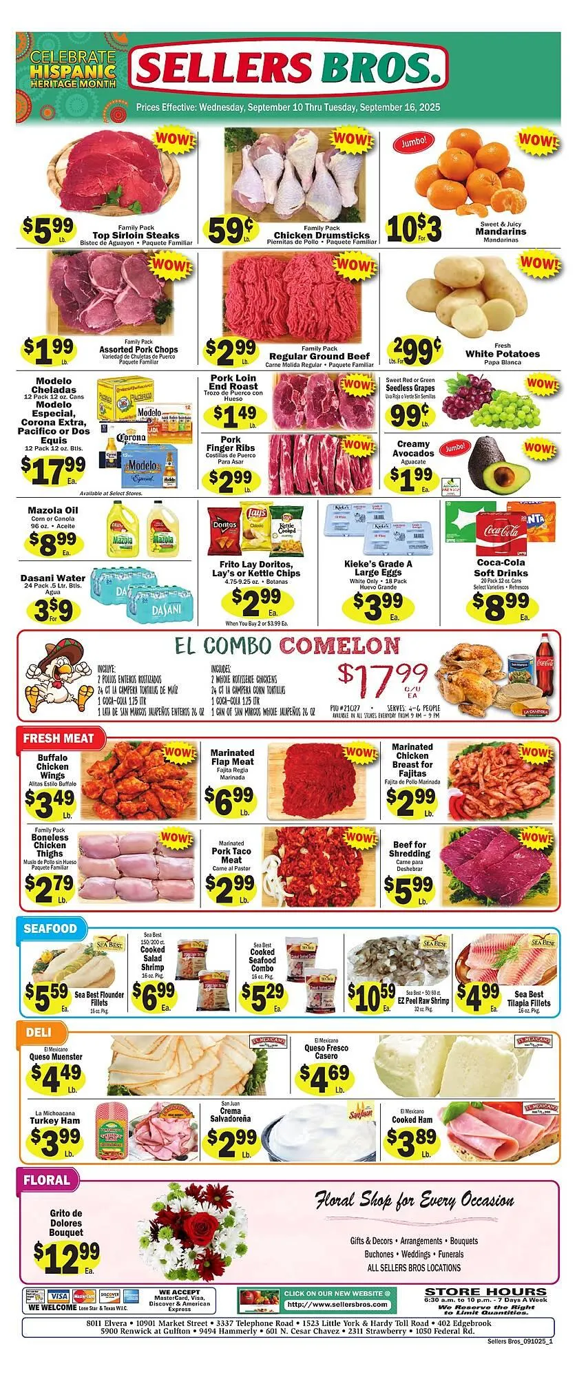 Weekly ad Sellers Bros weekly ad from September 10 to September 16 2025 - Page 1