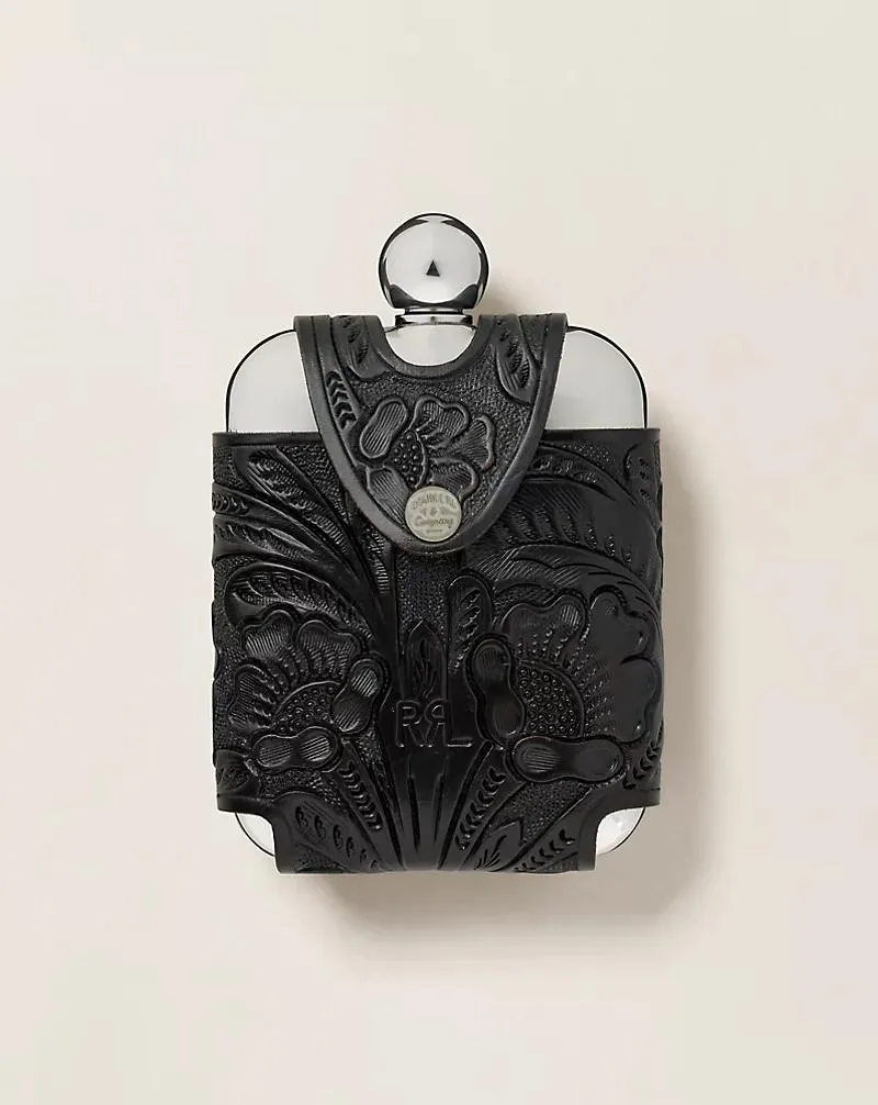 Flask & Hand-Tooled Leather Case