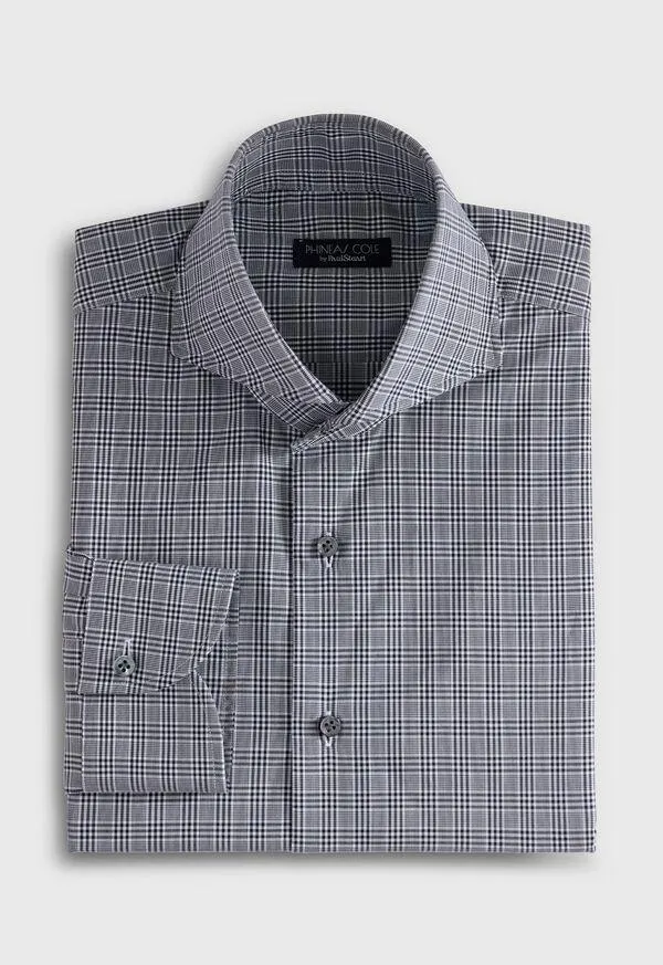 Micro Plaid Dress Shirt