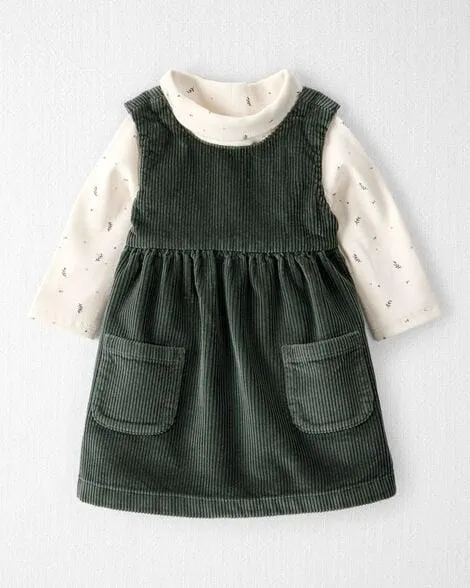 Baby Girl 2-Piece Organic Cotton Jumper Set