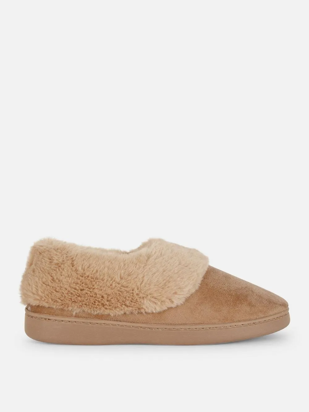 Faux Fur Lined Moccasin Slippers