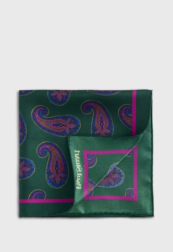 Paisley Print Pocket Square