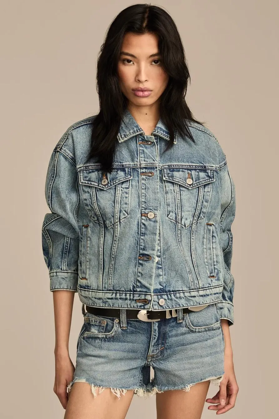 barrel sleeve trucker jacket