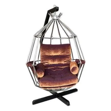 Restored Vintage Ib Arberg Parrot Chair Hanging Birdcage Chair