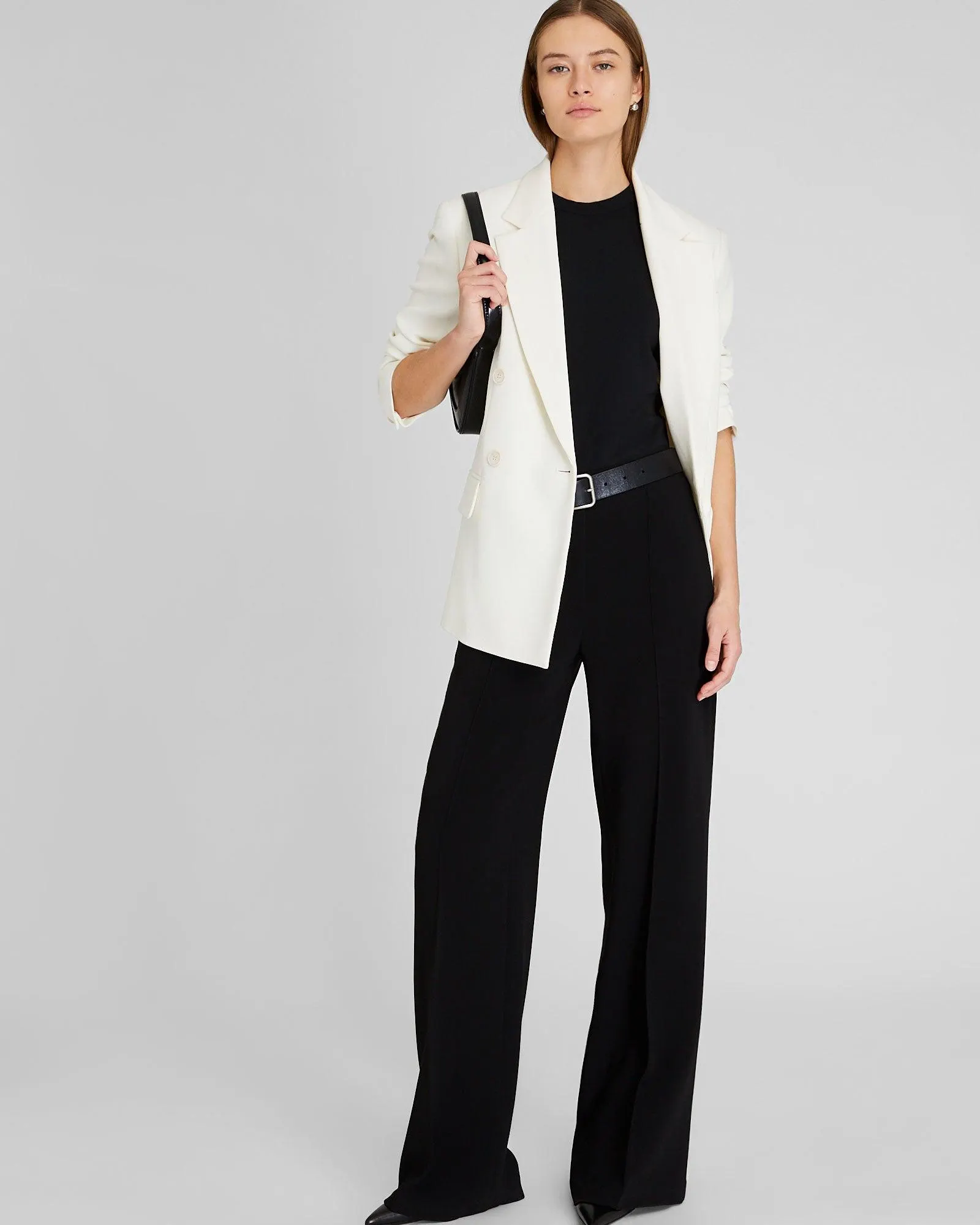 High-Rise Fluid Crepe Trouser