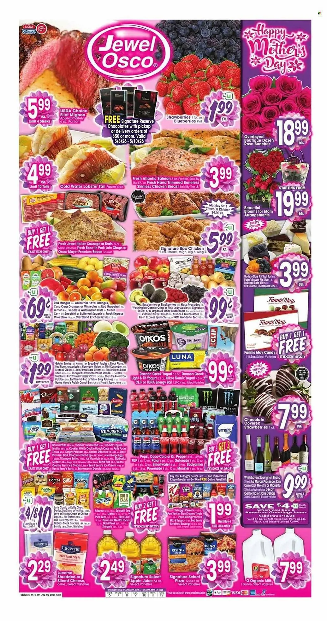 Weekly promotion Jewel-Osco weekly ad spanning from May 6 to May 12 2026 - Page 1 for Catalogue 365