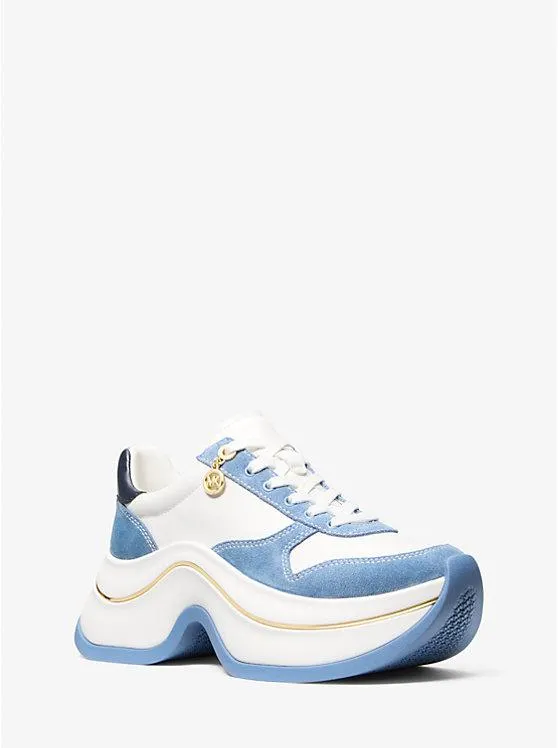 Arla Leather and Suede Trainer