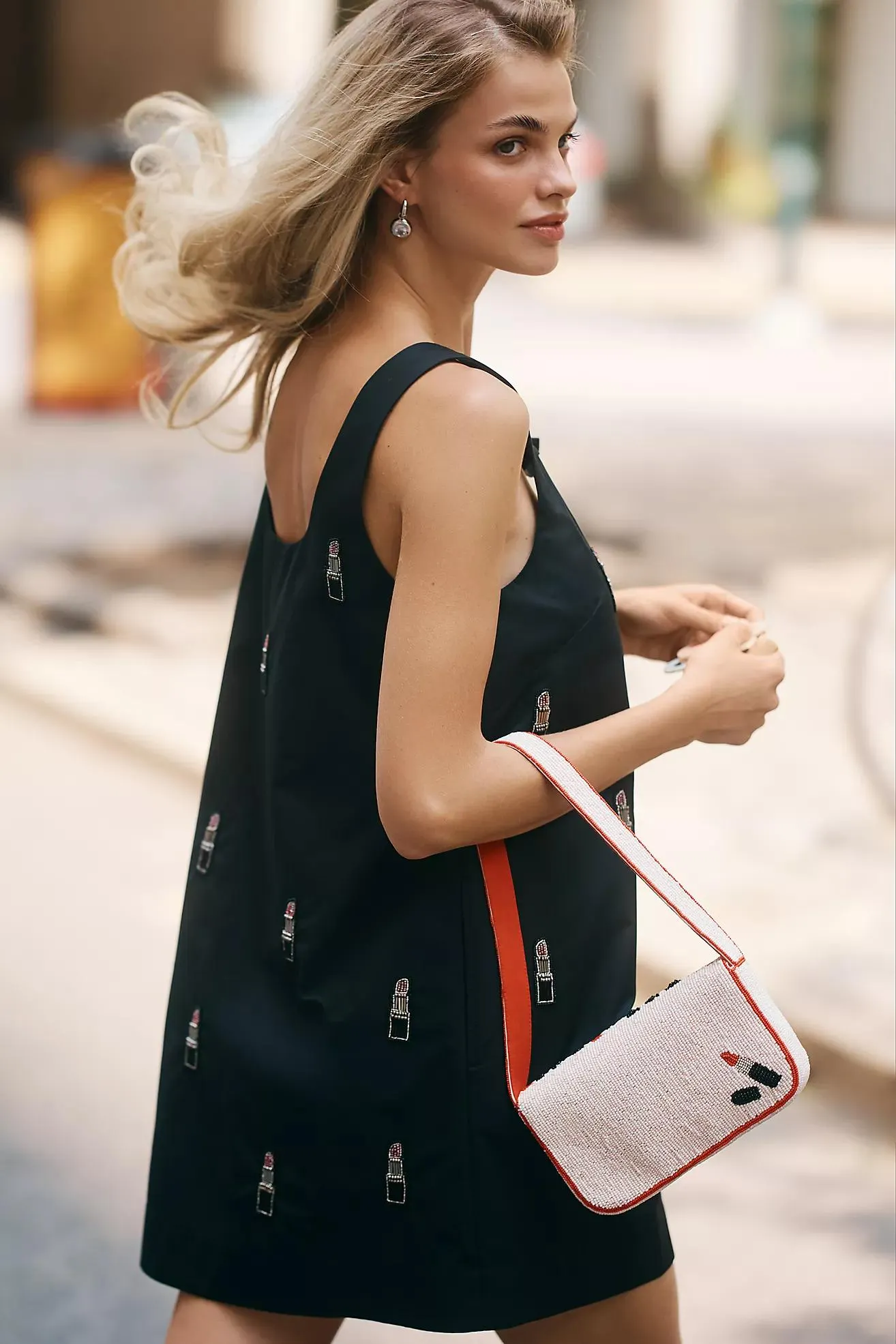 Maeve Sleeveless Bow Shift Mini Dress