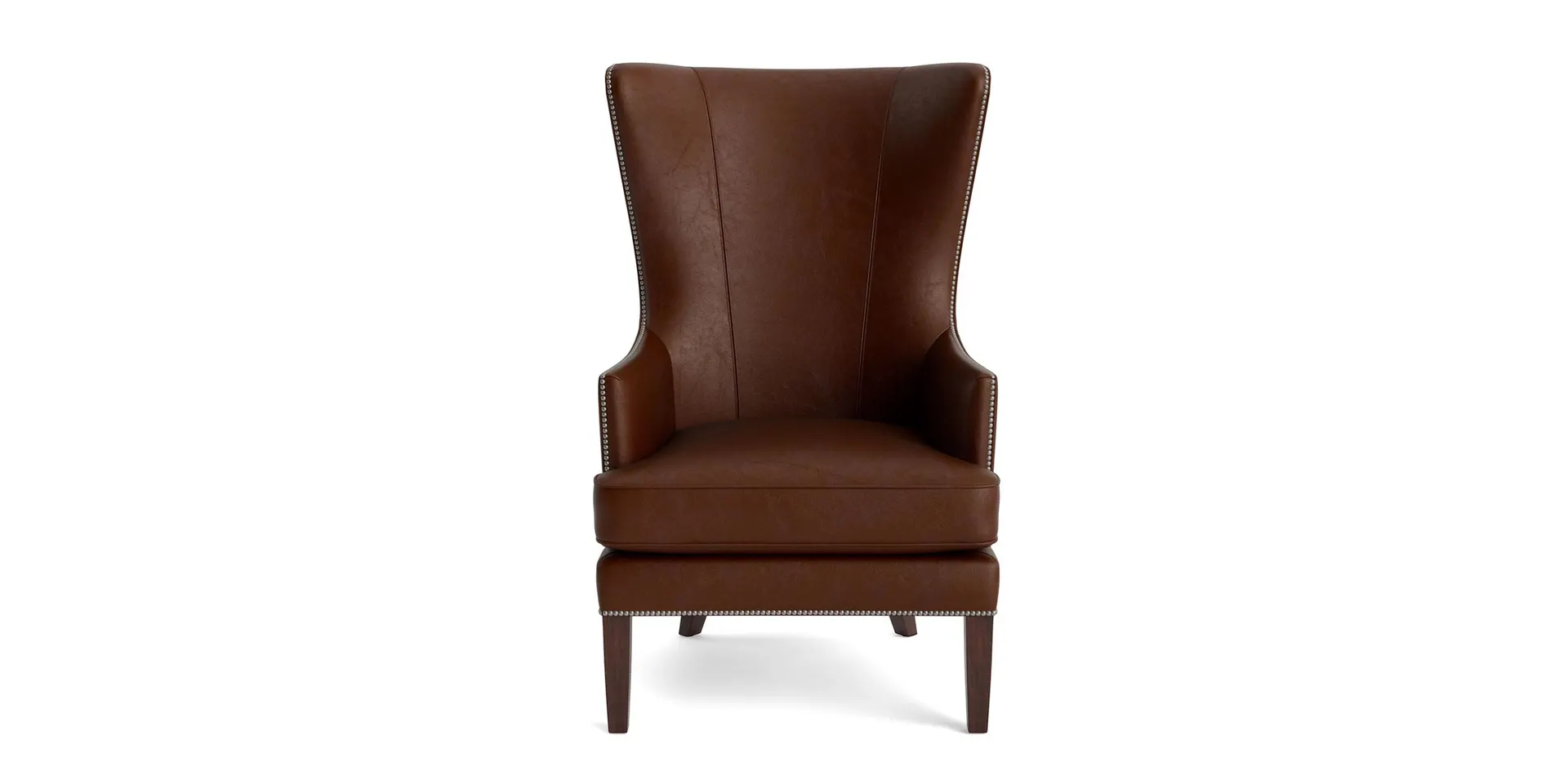 Whitney Leather Wingback Accent Chair