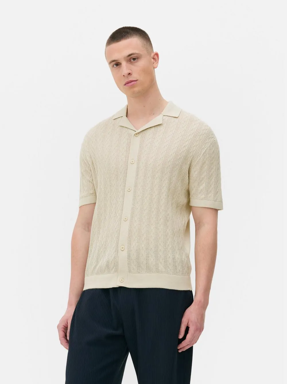 Camisa de punto con botones