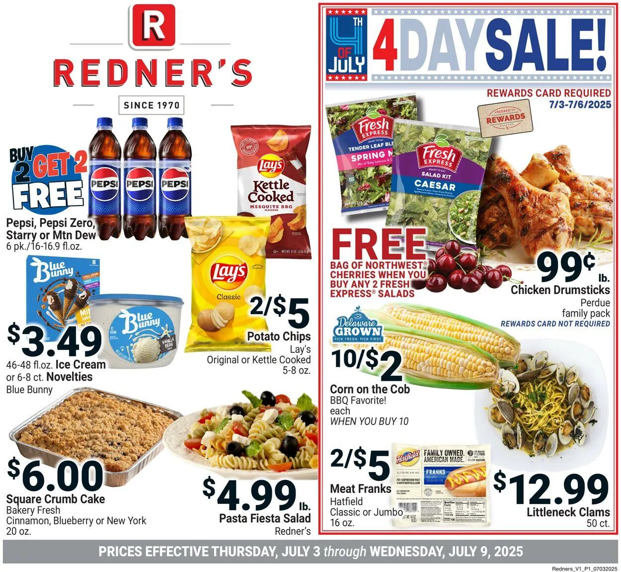 Catálogo de Redner’s Warehouse Market Current weekly ad 3 de julio al 9 de julio 2025 - Página 1