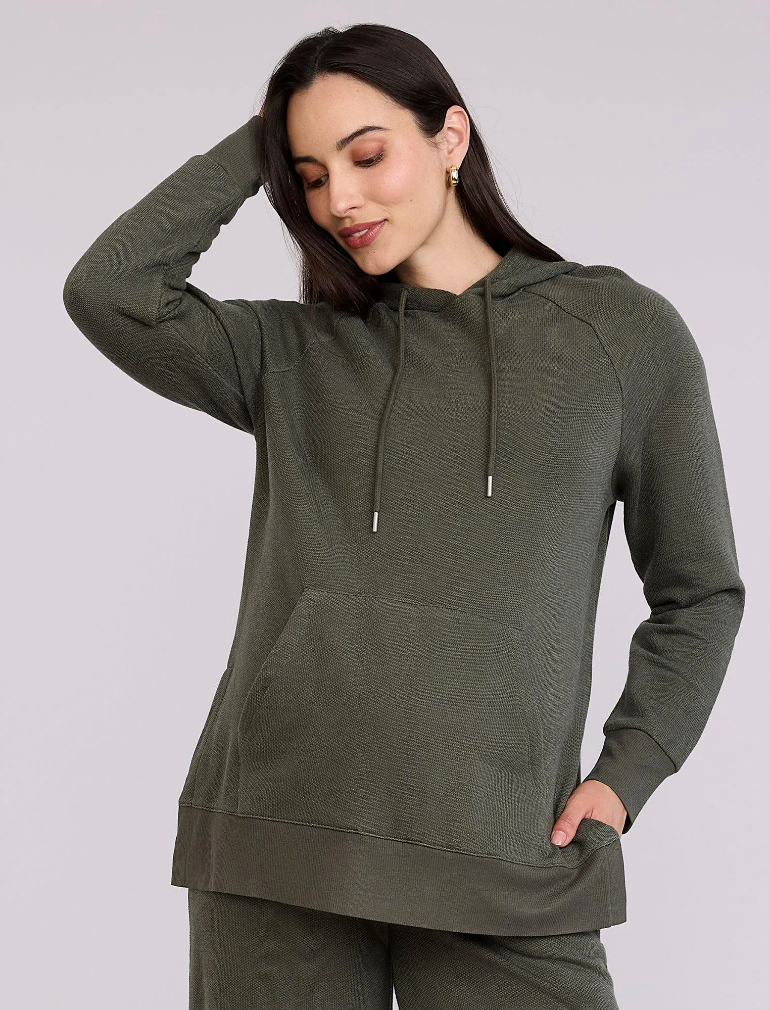 Maternity Tunic Hoodie with Side Slits