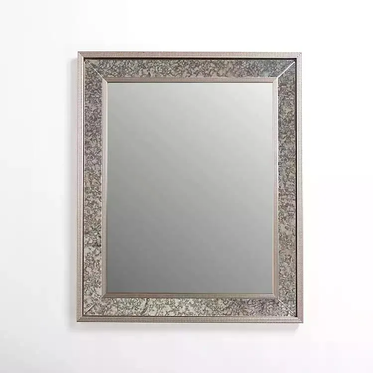 Luxe Silver Antique Frame Wall Mirror, 35 in.