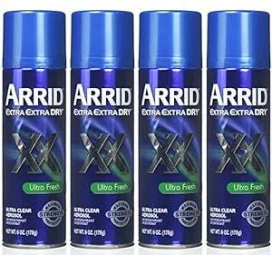ARRID XX Ultra Clear Anti-Perspirant Deodorant Spray, Ultra Fresh 6 oz (Pack of 4)