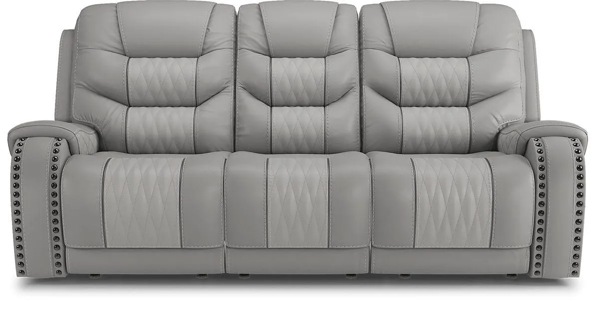 Headliner Leather Dual Power Reclining Sofa