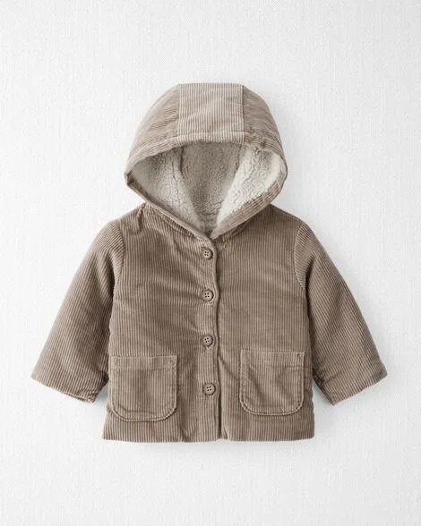 Baby Sherpa Lined Corduroy Jacket Made With Organic Cotton and Recycled Materials