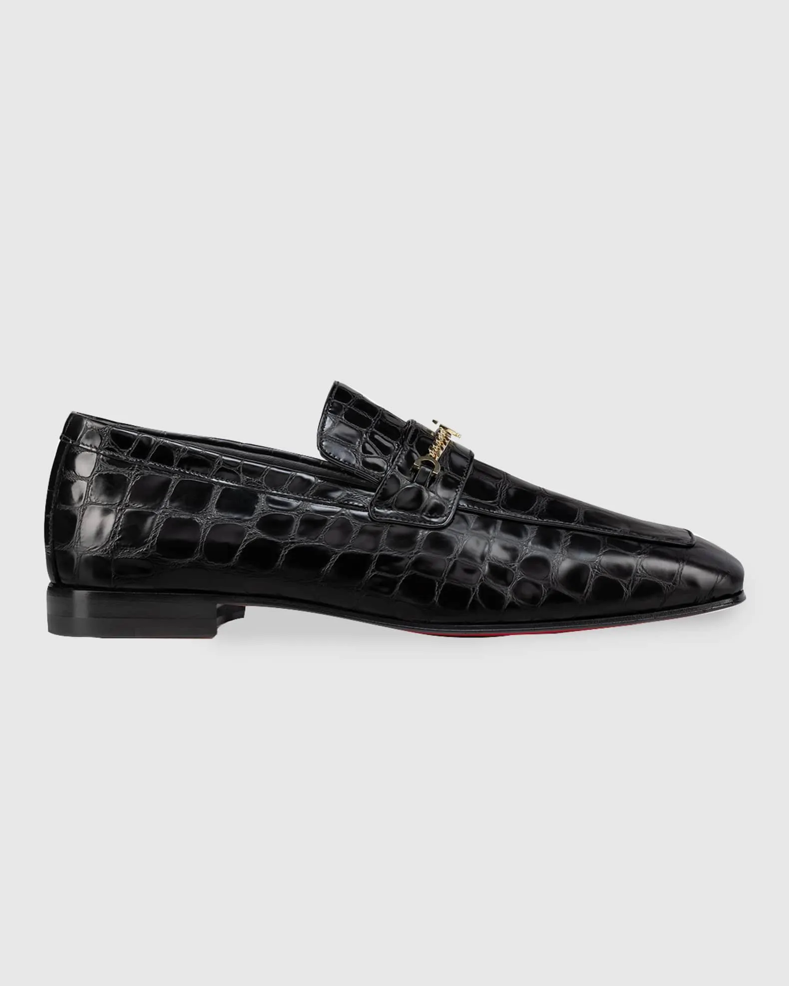 Men's MJ Moc Alligator-Effect Bit Loafers