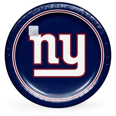 New York Giants NFL Round Paper Plates, 10", 85 ct.