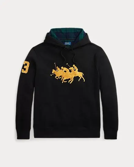 Triple-Pony Fleece Hoodie