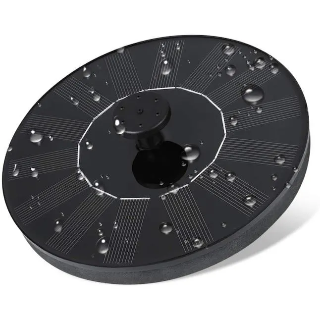 Dartwood 4 Nozzle Heads - Perfect for Bird Baths and Small Ponds 2-Inches H Black Plastic Solar birdbath