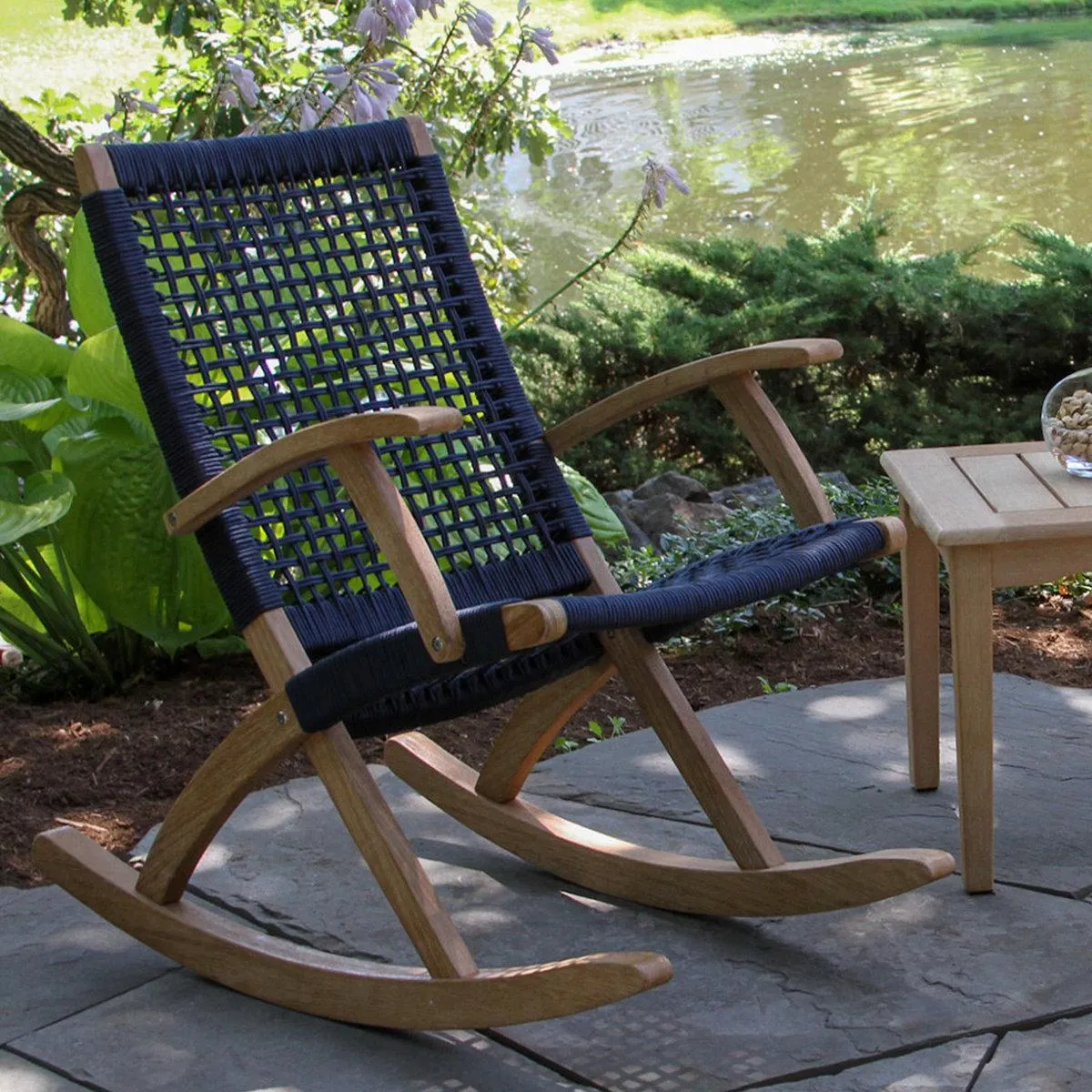 Outdoor Brayson Rocking Solid Wood Chair