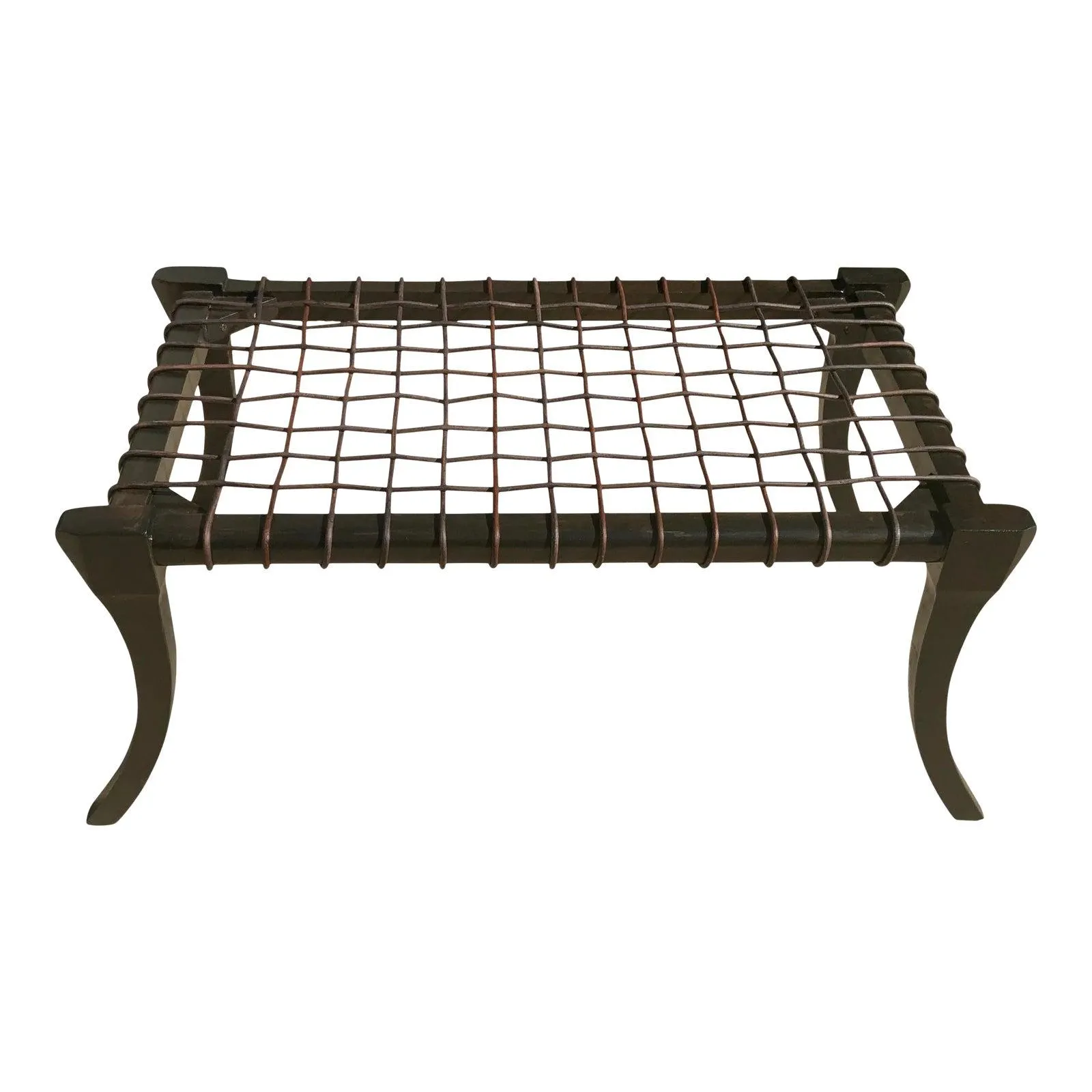 Modern Medellin Mid-Century Style Klismos Ottoman