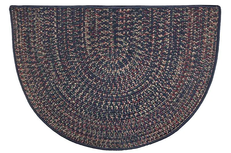 Braided Polypropylene Blue Rug, 46" x 31"
