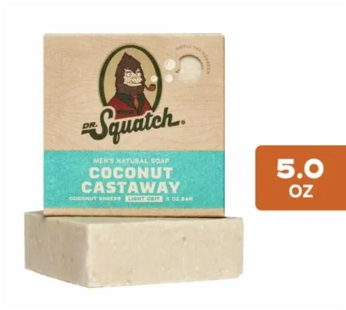 Dr. Squatch® Coconut Castaway Men's Natural Soap Bar
