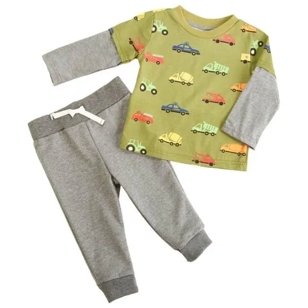 Toddler Boy Little Rebels® Car & Truck Print Joggers Set
