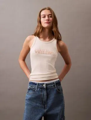 Viscose Blend Rib Tank Top