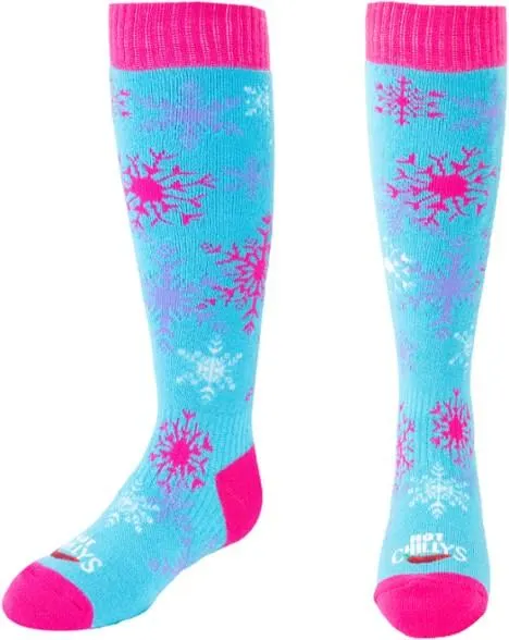 Hot Chillys Snowflake Mid Volume Ski Socks - Kids'