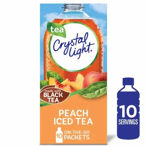 Crystal Light Zero Sugar Peach Iced Tea Drink Mix Packets